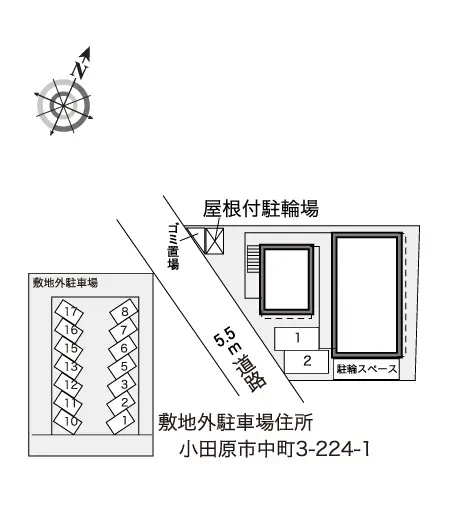 ★手数料０円★小田原市中町　月極駐車場（LP）